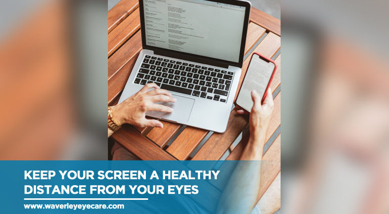 Keep your screen a healthy distance from your eyes