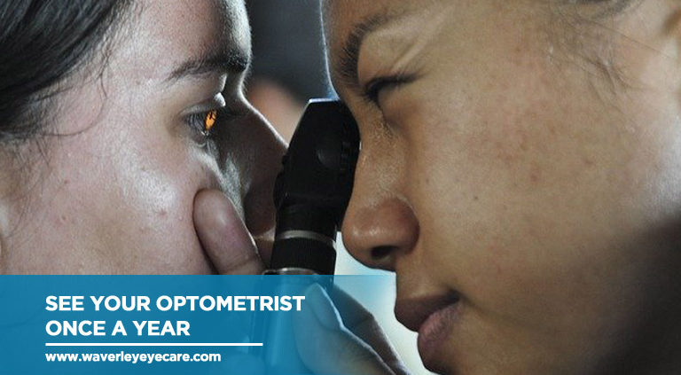 See your ophthalmologist Optometrist once a year